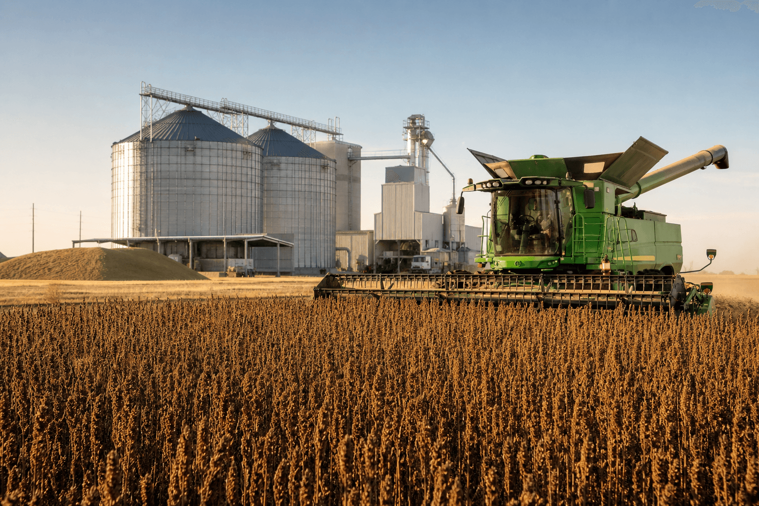 Representative industrial hemp primary processing environment